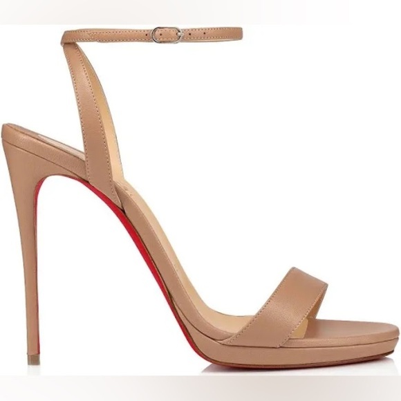 Christian Louboutin Queen 120 Nappa heels color Tan size 37.5 - Picture 4 of 15